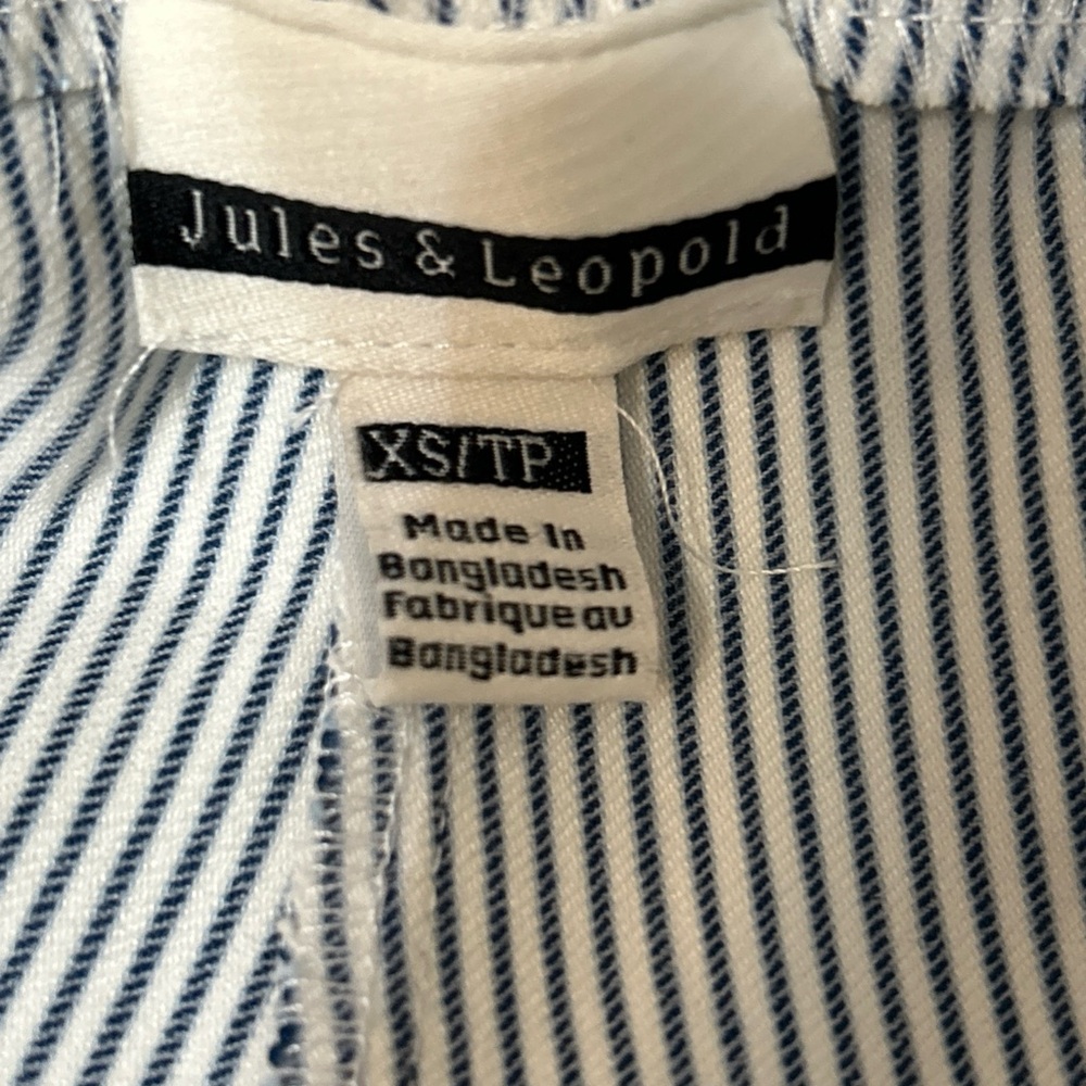 NWT Jules & Leopold Blue White Striped Belted Pull-On Capri Length Pants Size XS - Picture 8 of 10